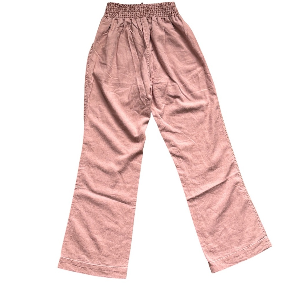 Cisono Pink Linen Rayon Blend Breezy Wide Leg Pants, size M - Picture 5 of 10